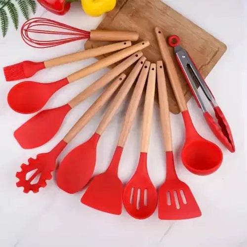 Kit 12 Peças Colher para Cozinha de Silicone