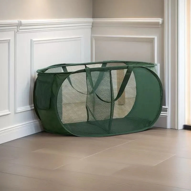 Cesto de Lavanderia e Armazenamento de Roupa Dobrável