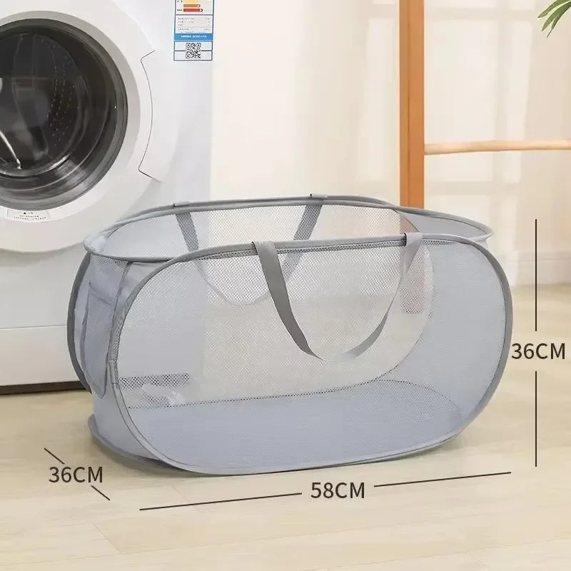 Cesto de Lavanderia e Armazenamento de Roupa Dobrável