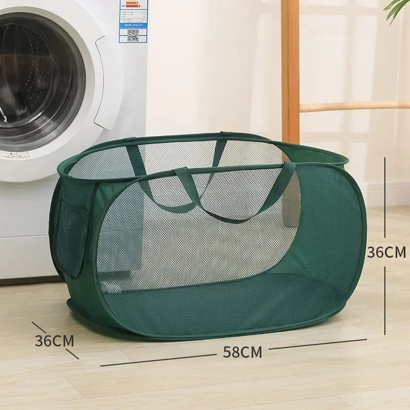 Cesto de Lavanderia e Armazenamento de Roupa Dobrável