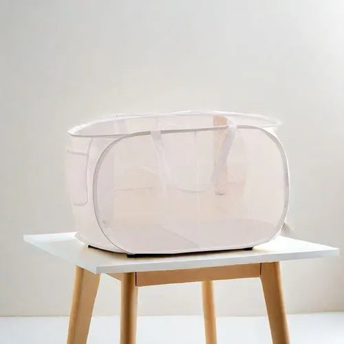 Cesto de Lavanderia e Armazenamento de Roupa Dobrável