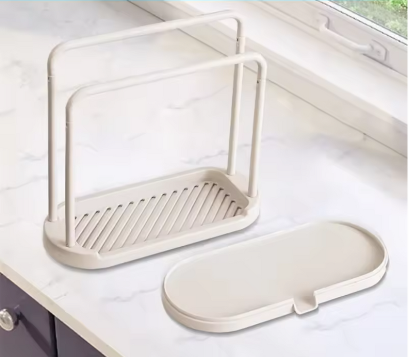Cabide de Cozinha Com Suporte de Pano de Prato e Esponja de Sabão